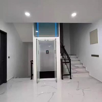 14.5 এমএস কেবিন লিফট অটোমেটিক দরজা সহ 5 টি স্টপ জন্য গর্তহীন হোম লিফট