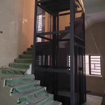 এলিগ্যান্ট স্টেইনলেস স্টীল কেবিন কমপ্যাক্ট হাইড্রোলিক হোম লিফট ৫ টি স্টপ এবং ১৪.৫ মিটার সর্বোচ্চ উচ্চতা