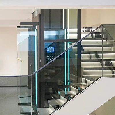 নিরাপত্তা সেন্সর এবং স্বয়ংক্রিয় স্লাইডিং দরজা সহ 30 মিটার পর্যন্ত ভ্রমণ উচ্চতা হোম লিফট