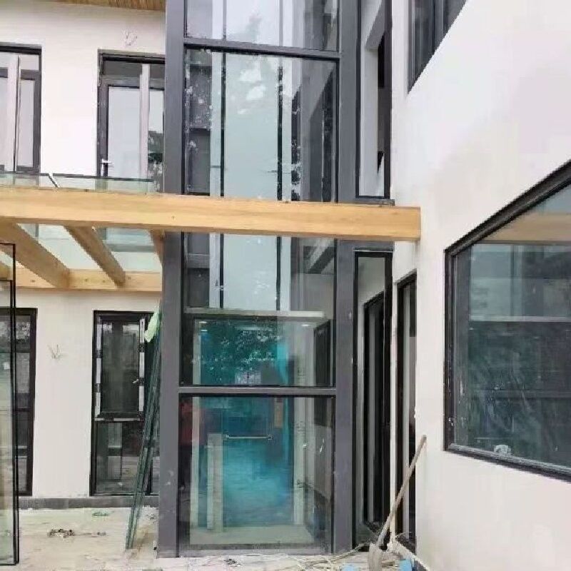 স্বয়ংক্রিয় দরজা সহ 5-স্টপ পিটলেস হাইড্রোলিক হোম লিফট