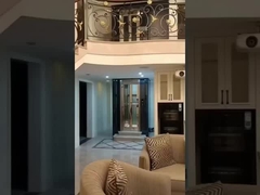 দুই তলা ক্যাবল ট্র্যাকশন হোম লিফট মসৃণ চলমান 0.6 M/S